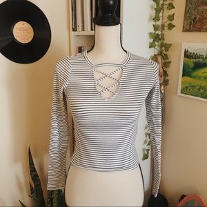 hollister striped long sleeve | s